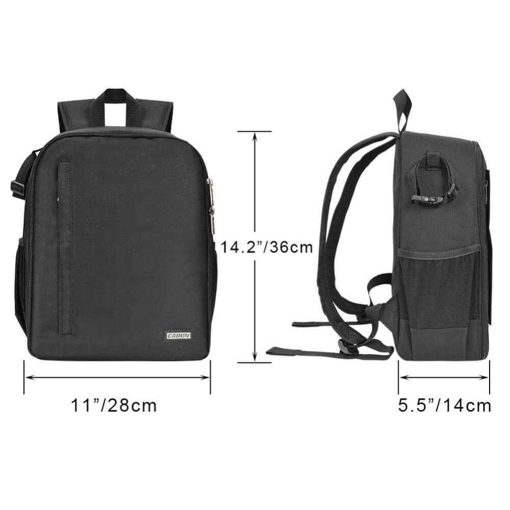 Caden Caden grønn Kameraryggsekk for 1 stk DSLR + 2–5 stk objektiv + 1 stk blits
