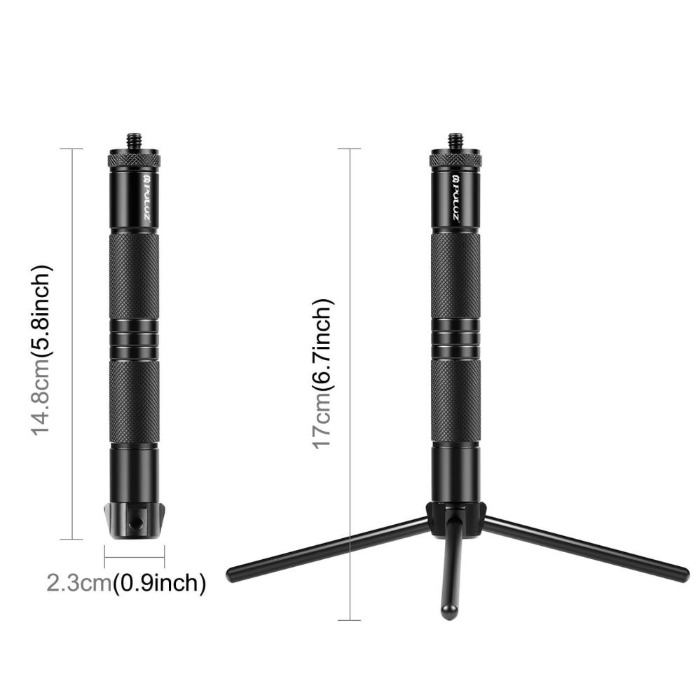Puluz ministativ 17 cm for belysning, kamera eller camping Rask levering fra Sverige.