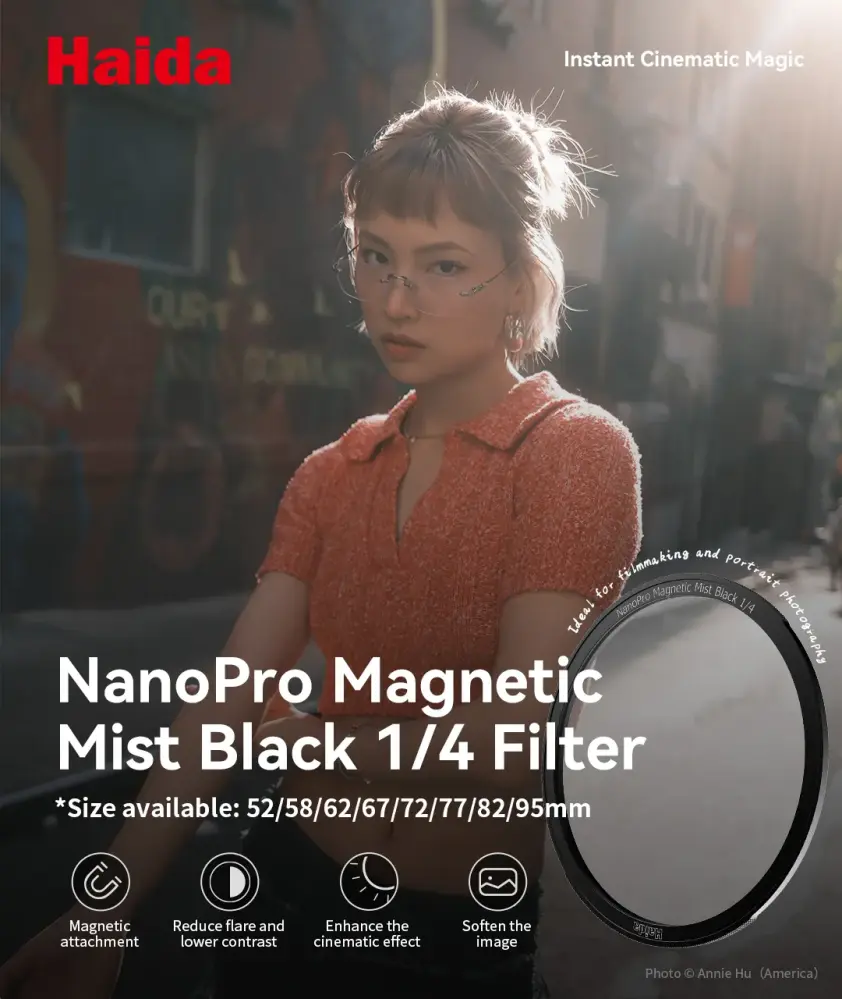  Haida NanoPro Magnetisk Black Mist 1/4-filter Rask levering fra Sverige.