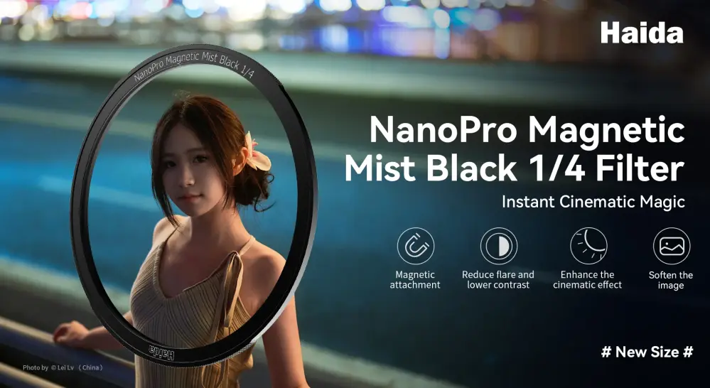  Haida NanoPro Magnetisk Black Mist 1/4-filter Rask levering fra Sverige.