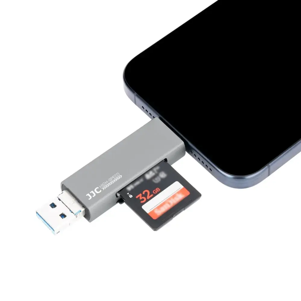  JJC CR-UTC3II USB 3.0 minnekortleser for SD & microSD Rask levering fra Sverige.