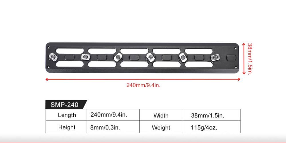  Sunwayfoto smp-240 adapterplatta for arca och m-lok Rask levering fra Sverige.
