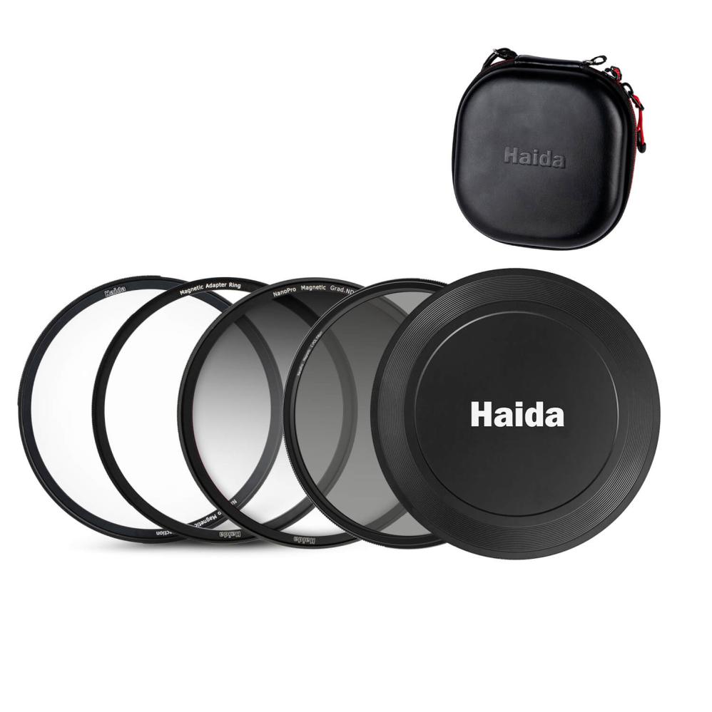 Haida Haida NanoPro 82mm Magnetisk Filterpakke GND8 CPL UV & filterveske