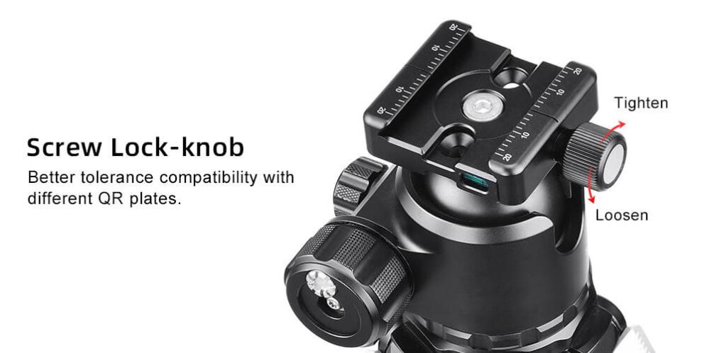  Sunwayfoto SQC-50 hurtigfeste med låseskrue for Arca-Swiss og bipod Rask levering fra Sverige.
