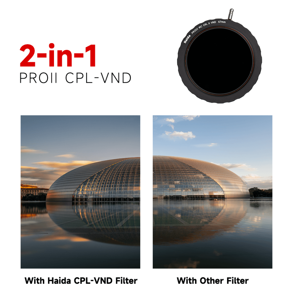  Haida CPL-VND 3–7 trinn – Justerbart hybridfilter med polarisering Rask levering fra Sverige.