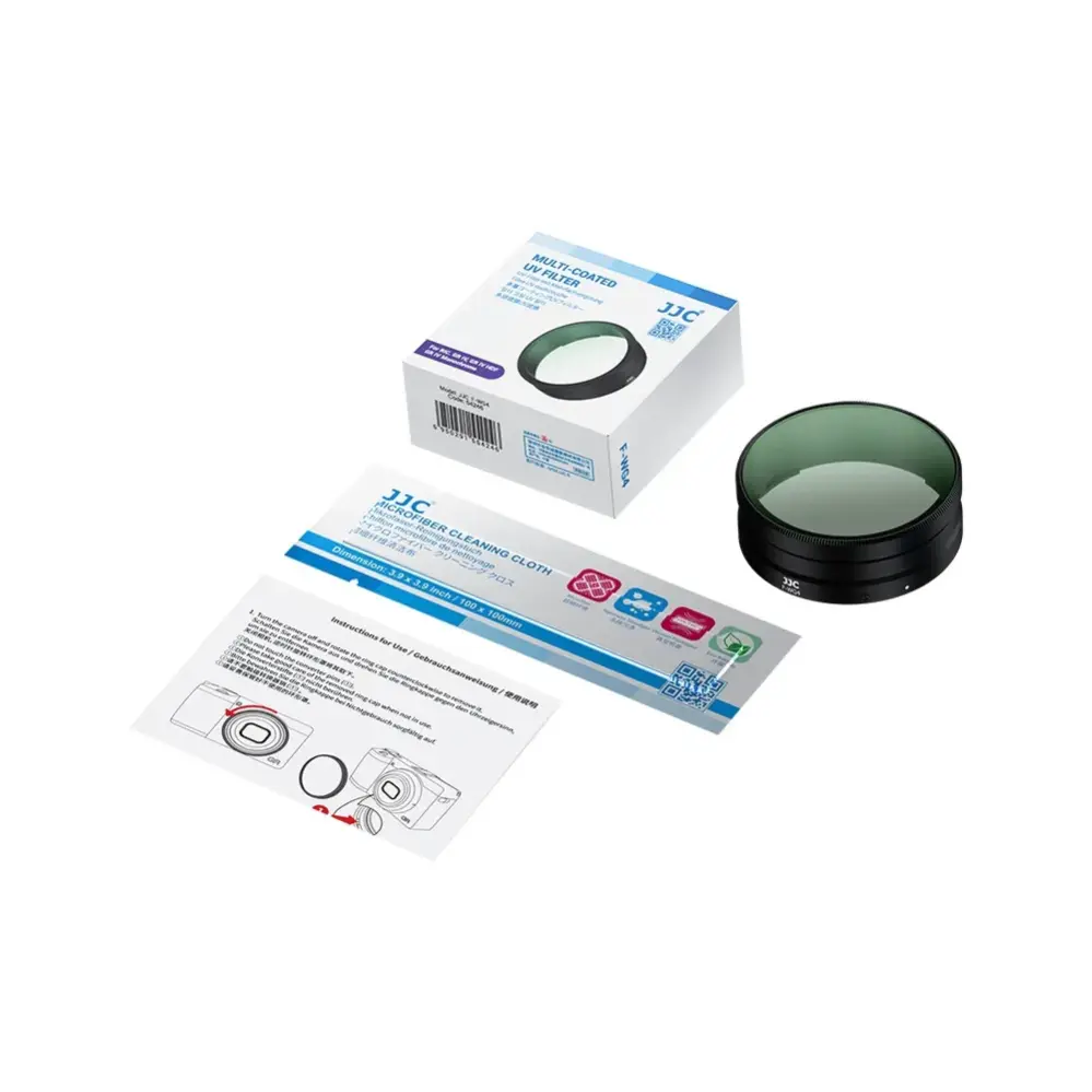  JJC F-WG4 UV-filter med multicoating for Ricoh GR IV Rask levering fra Sverige.