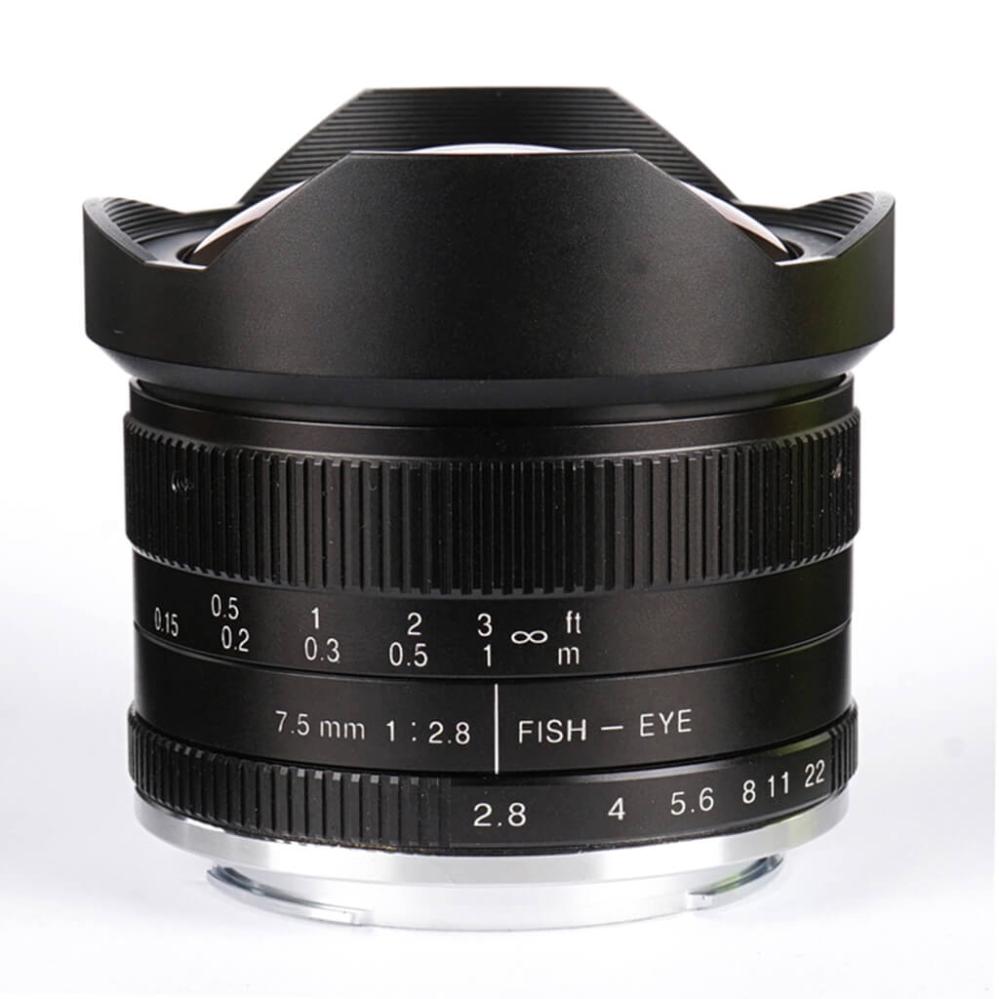  7Artisans 7,5mm f/2.8 II Fisheye objektiv for Canon M (APS-C) Rask levering fra Sverige.