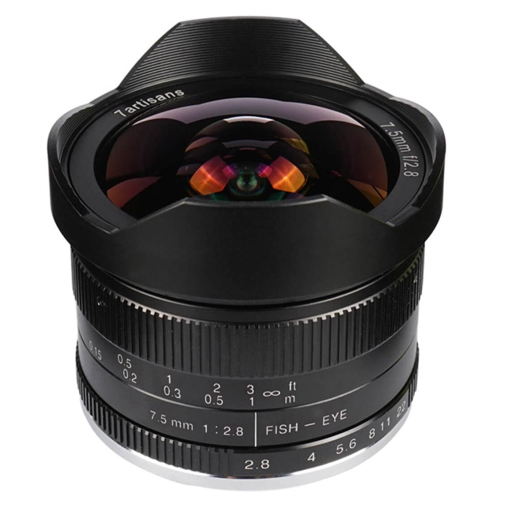  7Artisans 7,5mm f/2.8 II Fisheye objektiv for Canon M (APS-C) Rask levering fra Sverige.