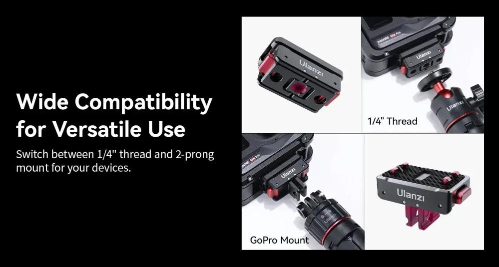  Ulanzi IN-01 magnetisk hurtigfeste for Insta360 actionkameraer Rask levering fra Sverige.