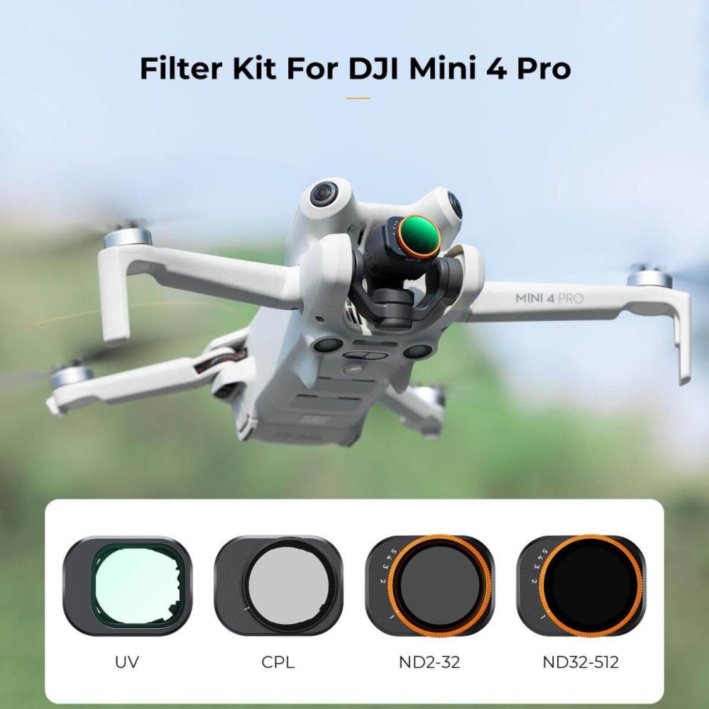 K&F Concept K&F Concept Filtersett 4 stk UV+CPL+ND2-32+ND32-512 for DJI Mini 4 Pro