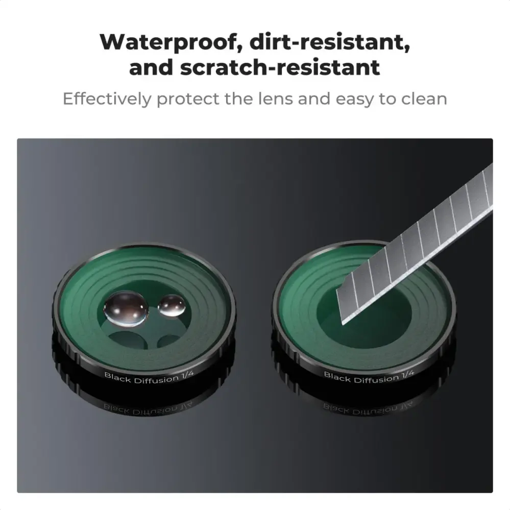  K&F Concept Black Diffusion 1/4-filter for DJI Osmo Action 4 / 5 Pro Rask levering fra Sverige.