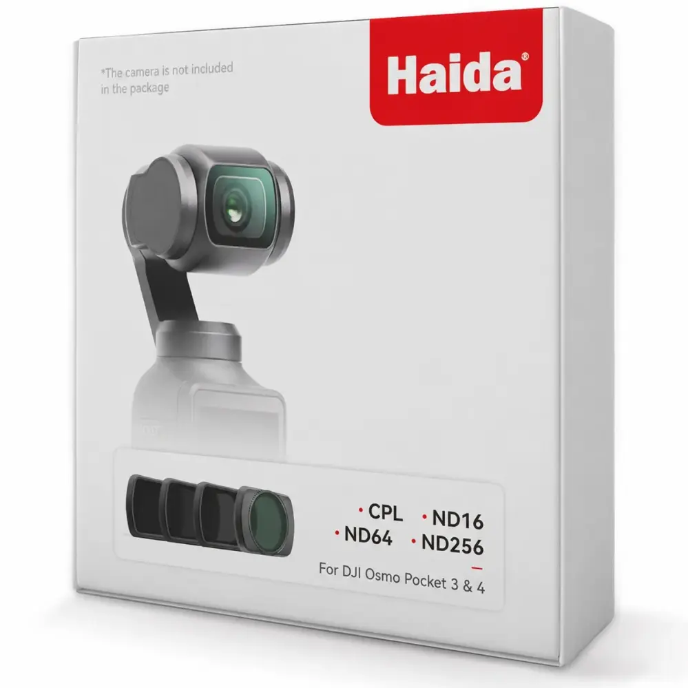  Haida NanoPro magnetisk filtersett med 4 filtre for DJI Osmo Pocket 3 & 4 Rask levering fra Sverige.