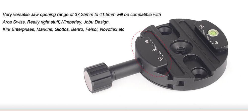  Sunwayfoto DDY-64iL hurtigkoblingsfeste med lang låseratt Rask levering fra Sverige.