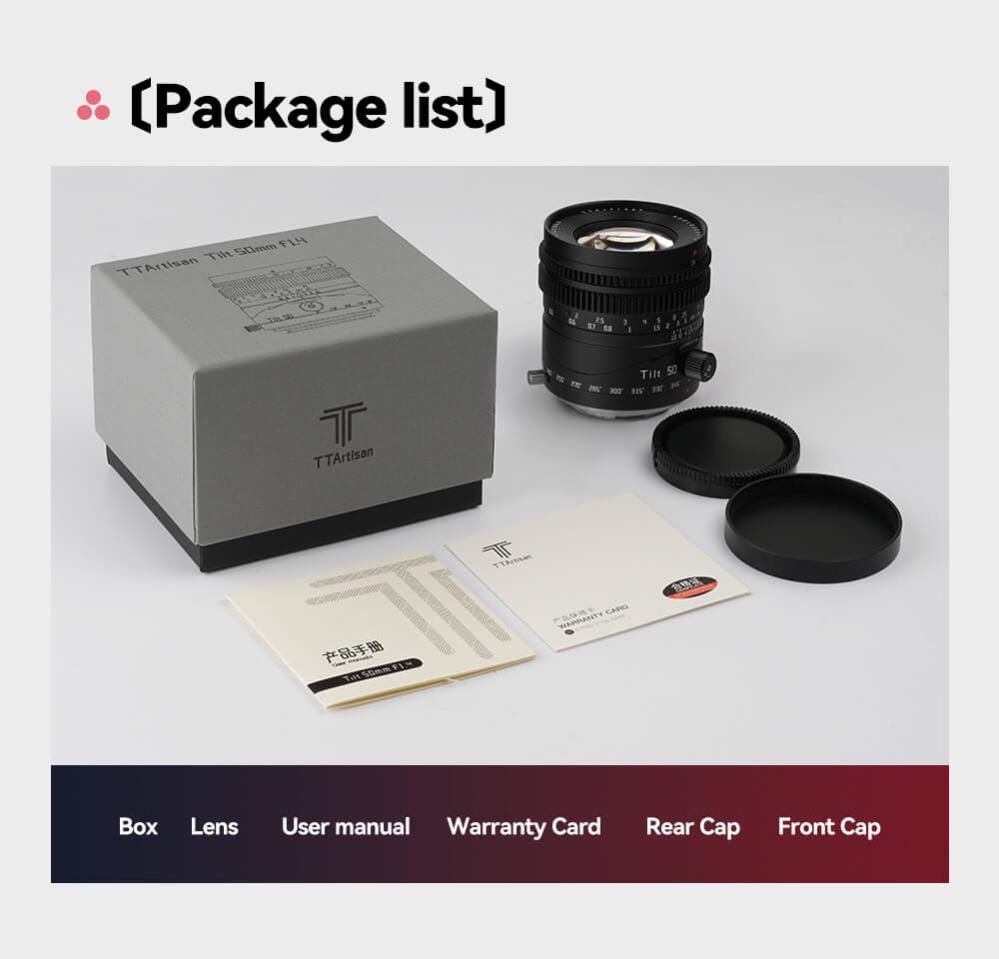 TTArtisan TTArtisan Tilt 50mm f/1.4 objektiv Fullformat for Nikon Z