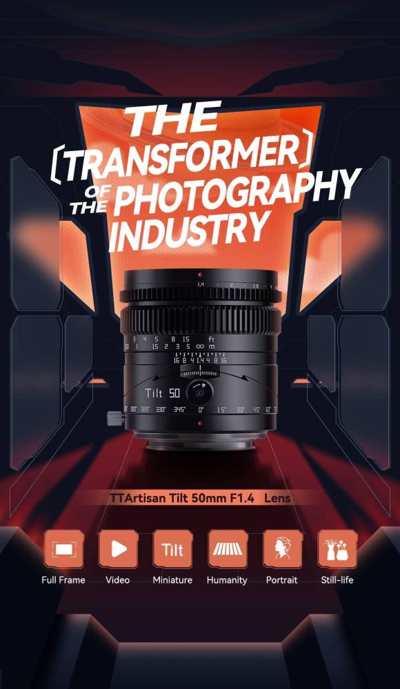 TTArtisan TTArtisan Tilt 50mm f/1.4 objektiv Fullformat for Nikon Z
