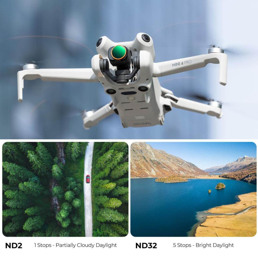 K&F Concept K&F Concept Variabelt ND-filter ND2–ND32 1–5 stopp for DJI Mini 4 Pro