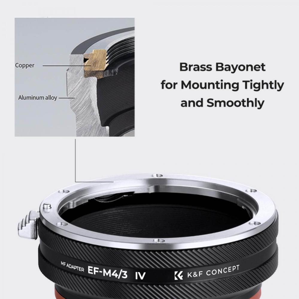 K&F Concept K&F Concept Objektivadapter IV Pro till Canon EF-objektiv for Micro 4/3