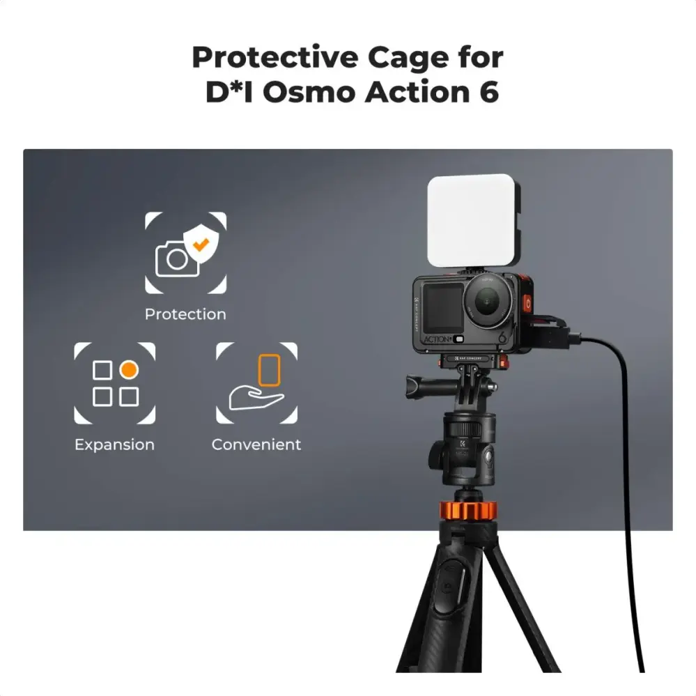  K&F Concept kamerabur for DJI Osmo Action 6 Rask levering fra Sverige.