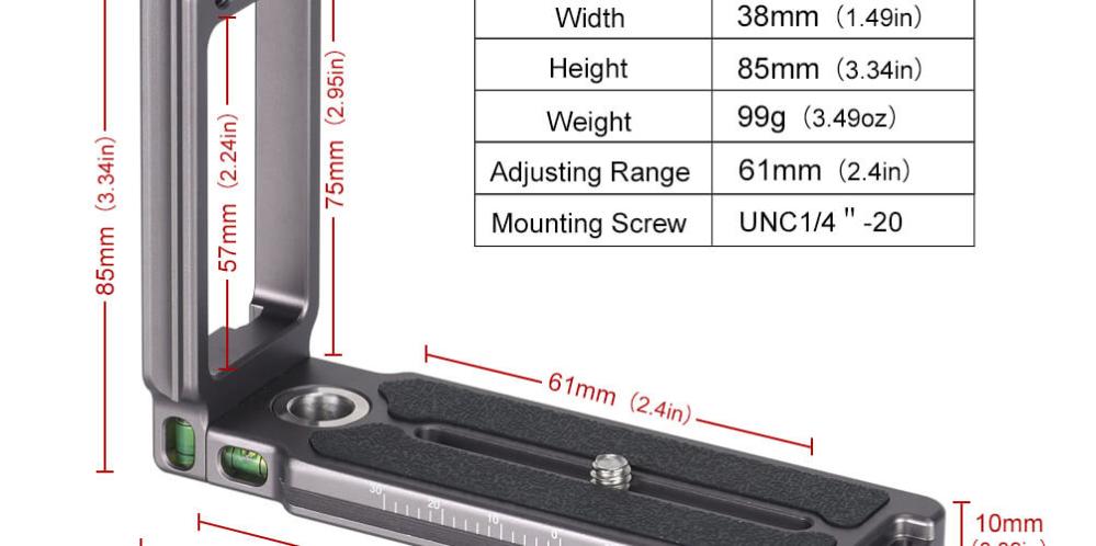 Sunwayfoto Sunwayfoto L-Bracket universal for systemkamera Arca Swiss QD-hull