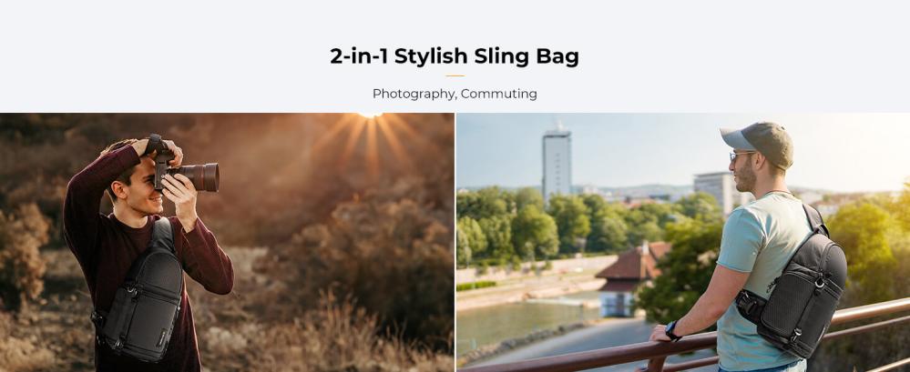  K&F Concept Kameraveske Sling 11 liter Rask levering fra Sverige.