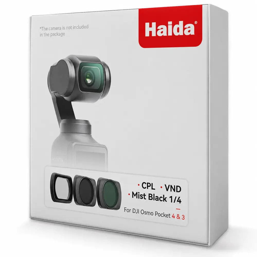  Haida NanoPro magnetisk filterpakke for DJI Osmo Pocket 3 & 4 (3-pakning) Rask levering fra Sverige.