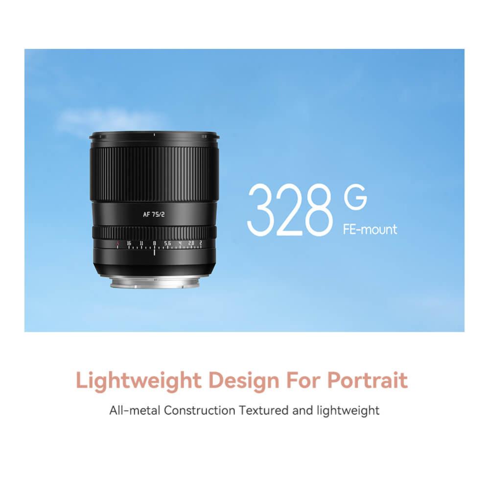  TTArtisan AF 75mm f/2,0 for Fujifilm X (Fullformat) Rask levering fra Sverige.