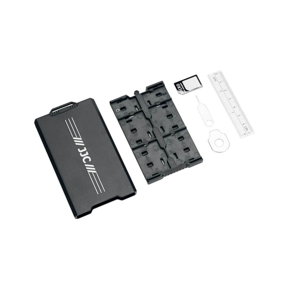 JJC Minnekortetui for 4xSD + 12xMicroSD + 2xNano SIM Rask levering fra Sverige.