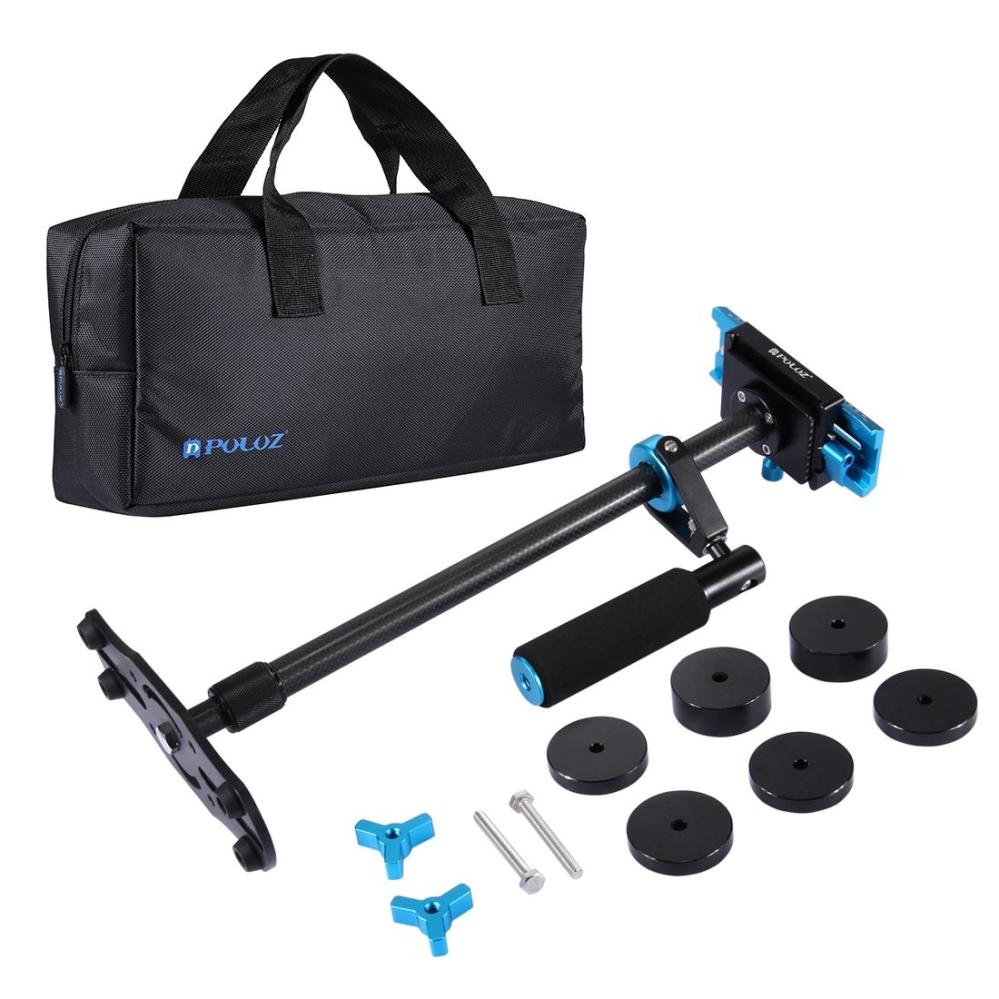  Puluz håndholdt stabilisator i karbonfiber for DSLR/DV-kameraer (38,5–61 cm) Rask levering fra Sverige.