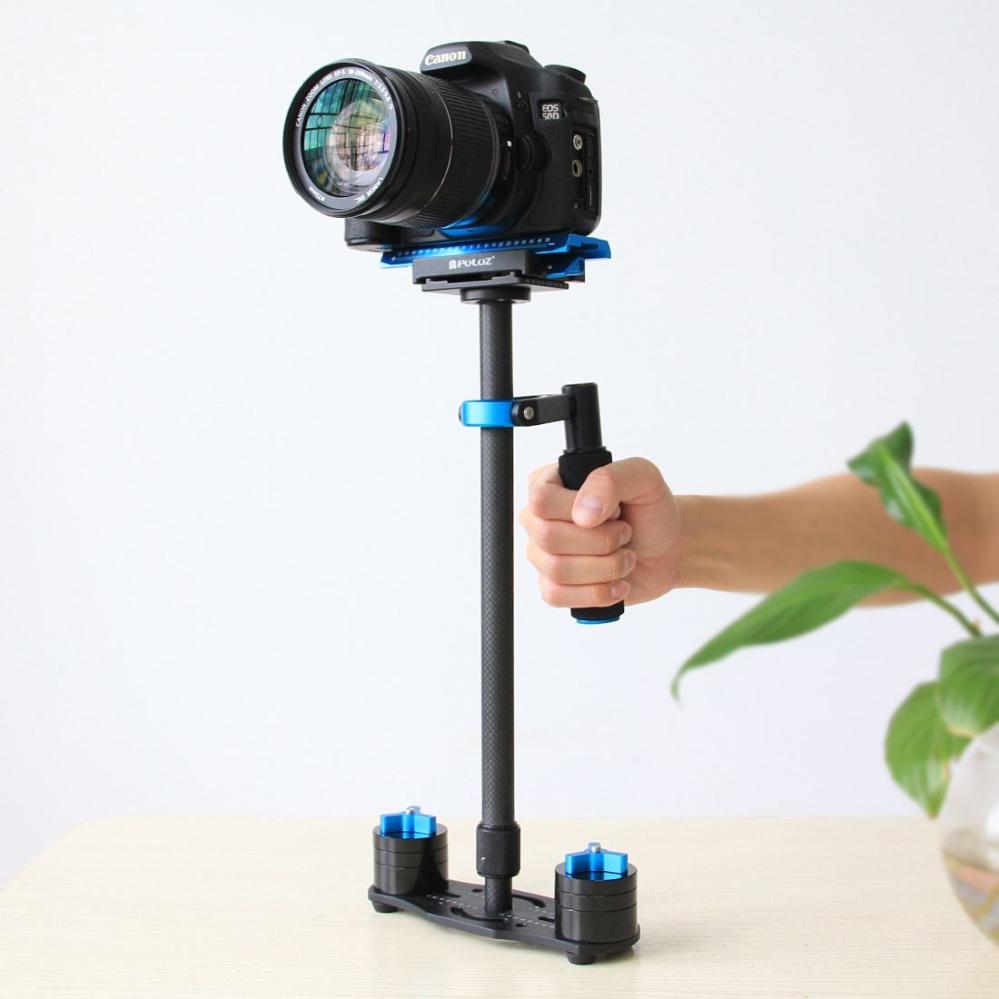  Puluz håndholdt stabilisator i karbonfiber for DSLR/DV-kameraer (38,5–61 cm) Rask levering fra Sverige.