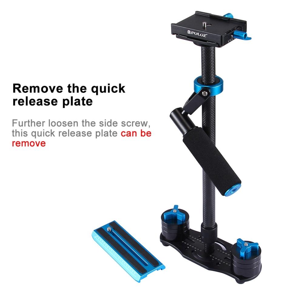  Puluz håndholdt stabilisator i karbonfiber for DSLR/DV-kameraer (38,5–61 cm) Rask levering fra Sverige.