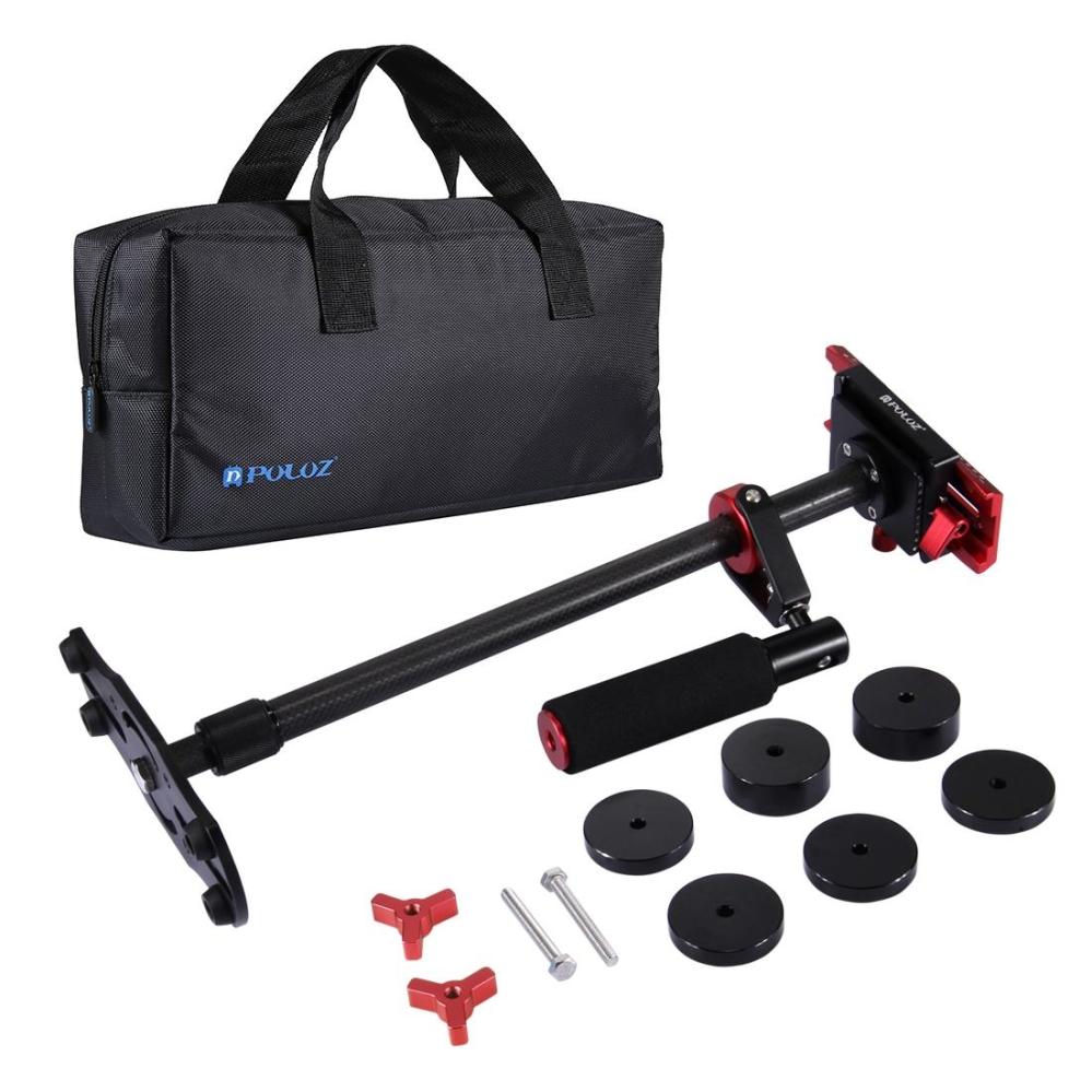  Puluz håndholdt stabilisator i karbonfiber for DSLR/DV-kameraer (38,5–61 cm) Rask levering fra Sverige.