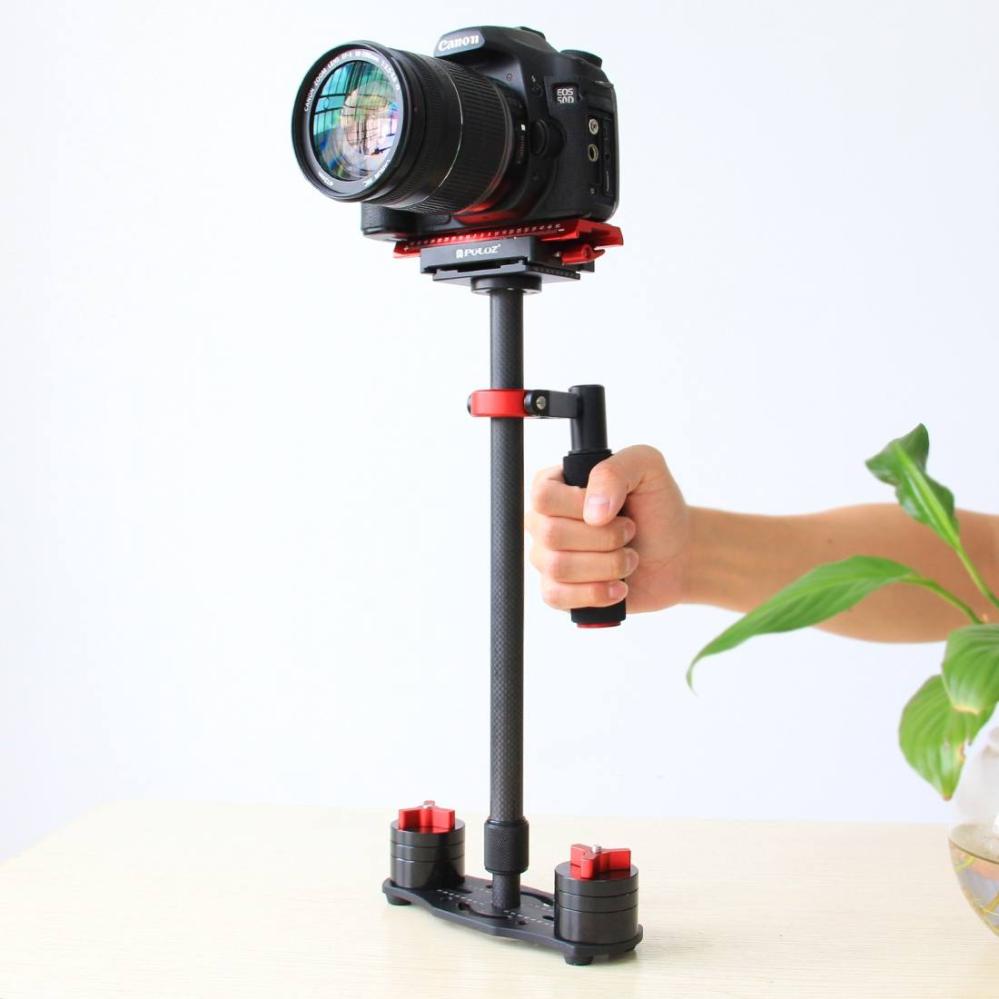  Puluz håndholdt stabilisator i karbonfiber for DSLR/DV-kameraer (38,5–61 cm) Rask levering fra Sverige.