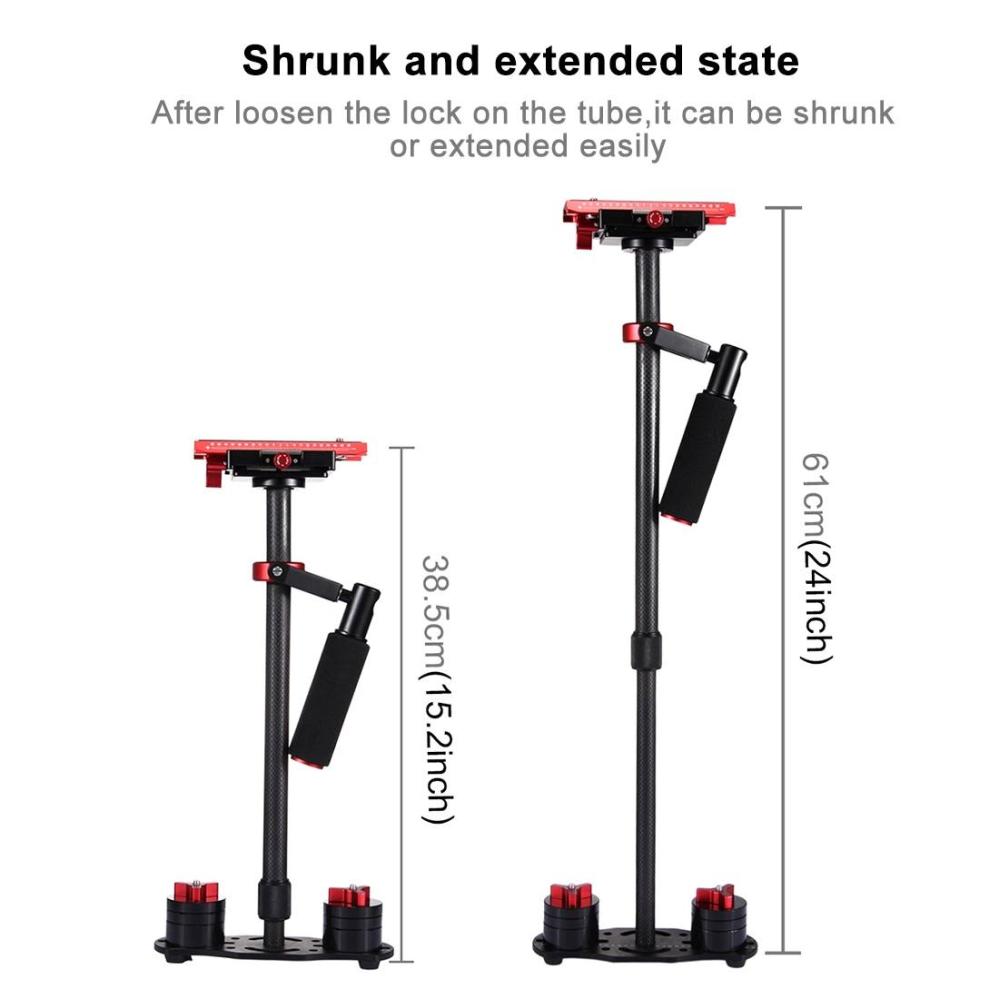  Puluz håndholdt stabilisator i karbonfiber for DSLR/DV-kameraer (38,5–61 cm) Rask levering fra Sverige.