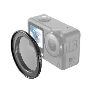  Puluz filterholder i aluminium for DJI Osmo Action 6 &ndash; 49 mm Rask levering fra Sverige.
