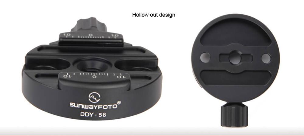  Sunwayfoto DDY-58 Fäste för Arca Swiss med låsratt Rask levering fra Sverige.