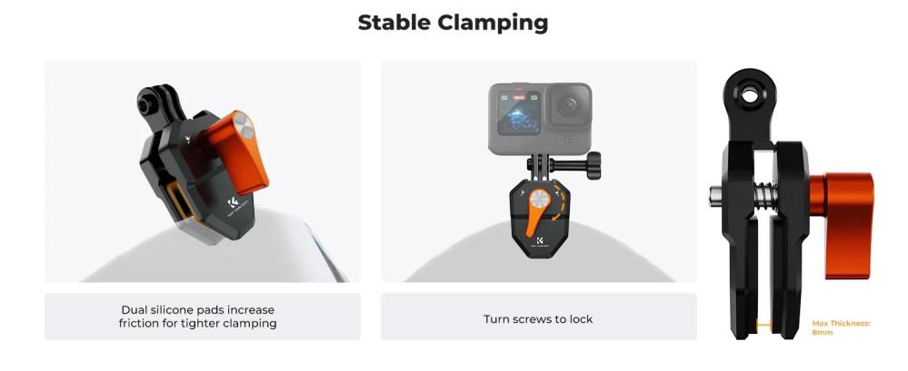  K&F Concept Vindskjermfeste for actionkamera på motorsykkelens vindskjerm Rask levering fra Sverige.