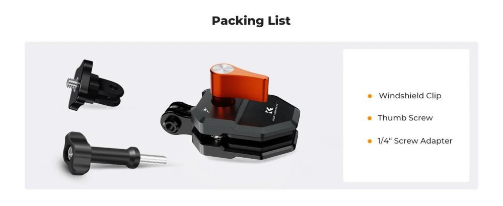  K&F Concept Vindskjermfeste for actionkamera på motorsykkelens vindskjerm Rask levering fra Sverige.