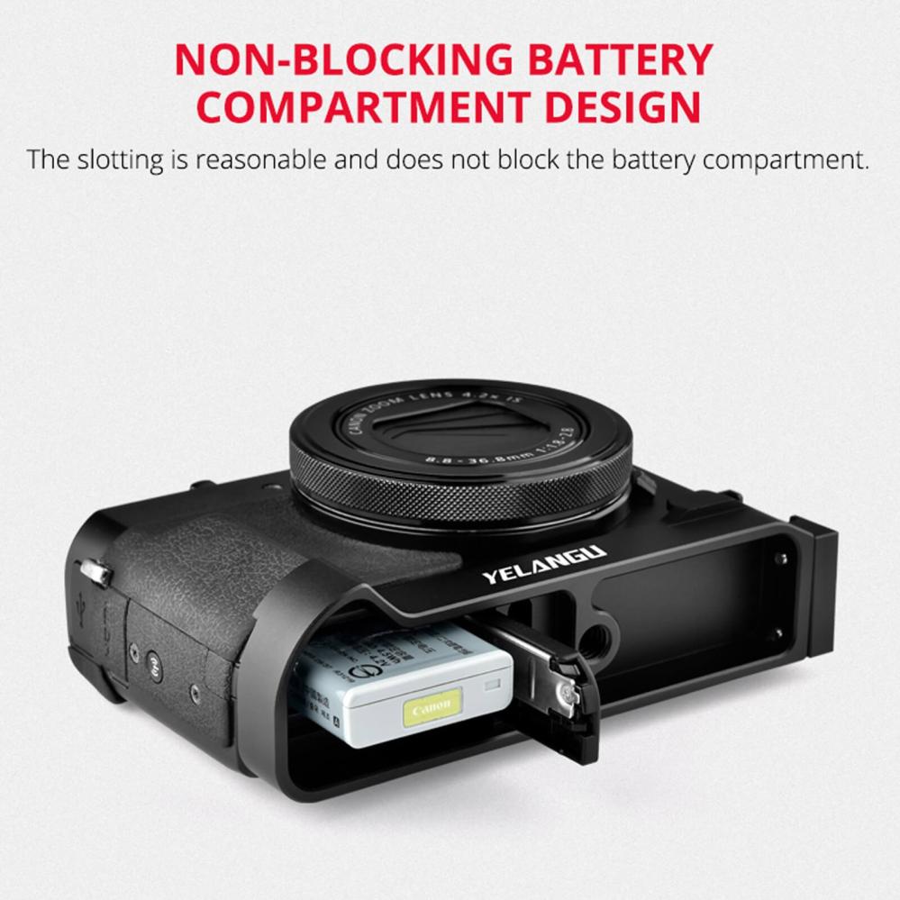  Yelangu brakett for Canon PoweShot G7X2 / G7X23 Rask levering fra Sverige.