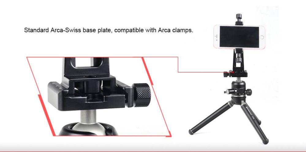 Sunwayfoto Sunwayfoto mobilholder/mobilstativ justerbar 360 grader Arca Swiss-type