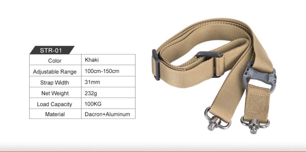  Sunwayfoto Kamerastropp Khaki med QD sikkerhetsfeste Rask levering fra Sverige.