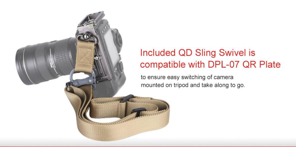  Sunwayfoto Kamerastropp Khaki med QD sikkerhetsfeste Rask levering fra Sverige.