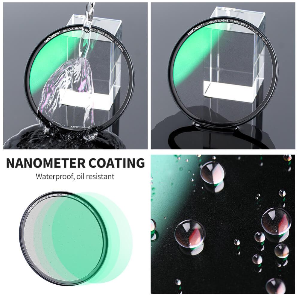 K&F Concept K&F Concept Magnetisk Black Mist 1/4 filter med adapterring & magnetlokk