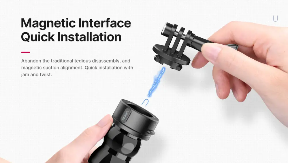  Ulanzi Go-Quick II magnetisk hurtigkoblingsklemme for actionkameraer Rask levering fra Sverige.