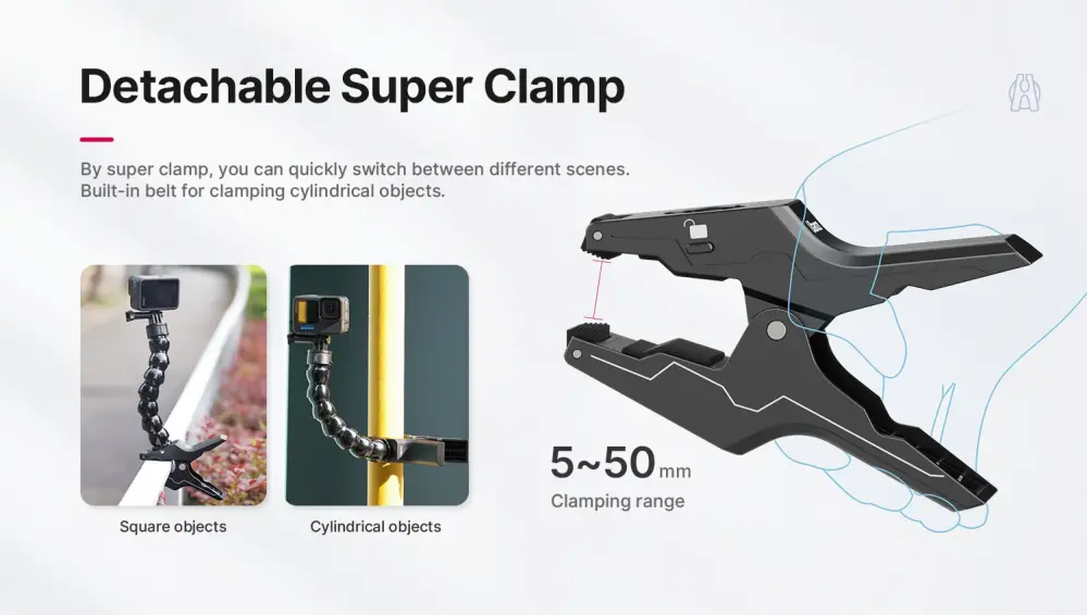  Ulanzi Go-Quick II magnetisk hurtigkoblingsklemme for actionkameraer Rask levering fra Sverige.