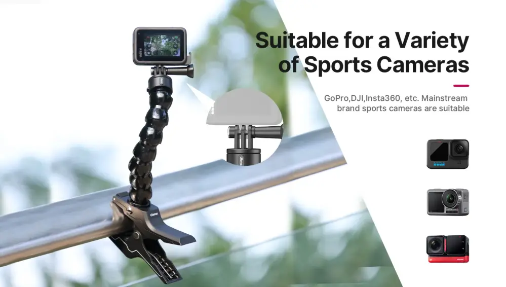  Ulanzi Go-Quick II magnetisk hurtigkoblingsklemme for actionkameraer Rask levering fra Sverige.