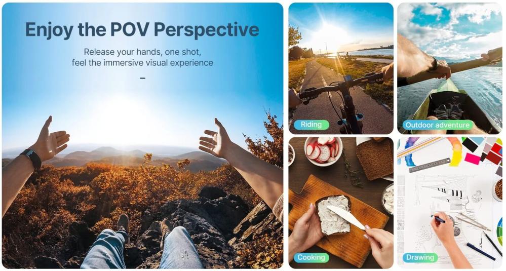  Ulanzi Go-Quick II Nakkestøtte for actionkameraer med Quick Release-feste Rask levering fra Sverige.