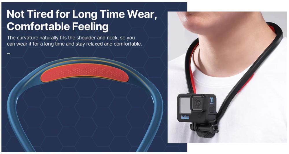  Ulanzi Go-Quick II Nakkestøtte for actionkameraer med Quick Release-feste Rask levering fra Sverige.