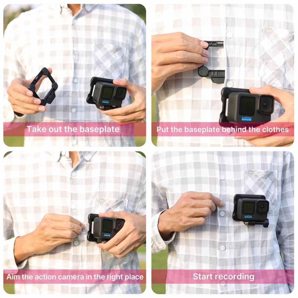  Ulanzi GP-16 magnetfeste for actionkameraer med quick release-feste Rask levering fra Sverige.