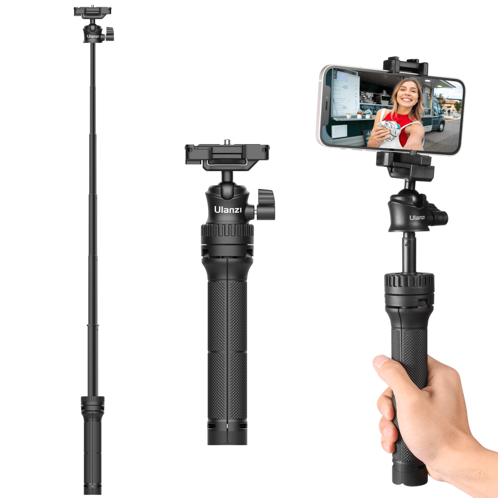  Ulanzi MT-34 selfiestang & ministativ 81,5 cm med mobilholder Rask levering fra Sverige.