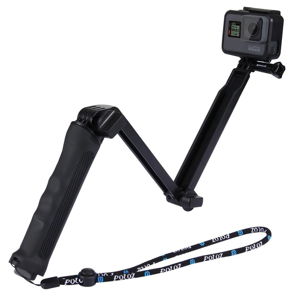  Puluz Multifunksjonell Selfie Stick for GoPro Hero9 Black / 8/7/6/5/4/3 + / 3 Rask levering fra Sverige.